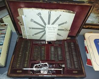 Antique Eyeglass exam kit...before the phoropter!