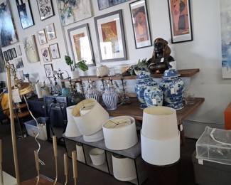 Blue and White Porcelain Ginger Jars and Lamps