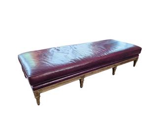 7' EJ Victor Randall Tysinger Ottoman, Leather