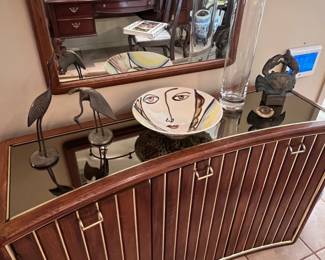 MCM wood bar cabinet