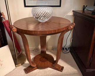 Art Deco round accent table