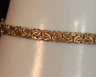 14k Gold Byzantine Link Bracelet