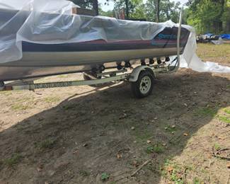 Bluefin Spectrum on Karavan single-axle roller trailer