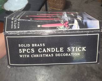 Solid Brass 5pcs candle stick