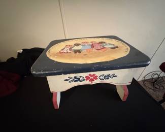 Painted foot stool