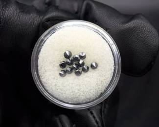 1.02 Carat Total Weight Natural Black Diamond Parcel