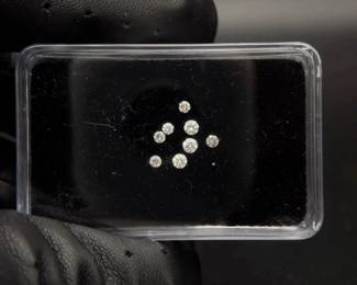 0.50 Carat Total Weight Natural Round Brilliant Diamond Parcel