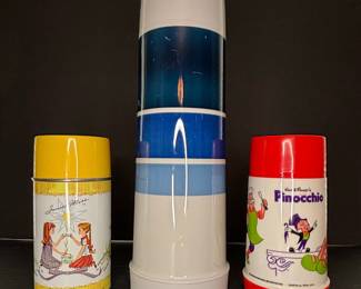 Aladdin Industries Vintage Thermos Collection with Pinocchio and Junior Miss