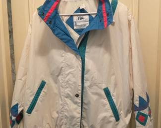 Vintage London Fog "Be In The Current Seen" Colorblock Windbreaker Jacket