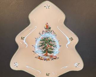 Spode Christmas Tree Shaped Serving Dish