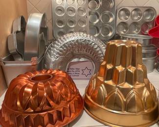 Vintage Copper and Aluminum Bundt and Jello Molds