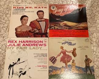 Vintage Broadway Cast Recording Vinyl LPs: My Fair Lady, Kiss Me Kate, The Sound of Music, Song of Norway