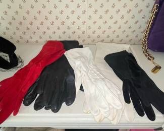 Vintage Ladies' Leather and Fabric Gloves