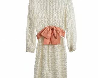Vintage Joseph Magnin Lace Dress with Bow
