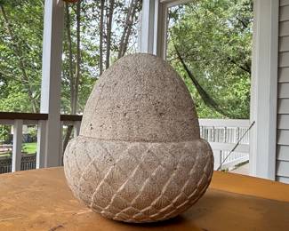 Cast Stone Acorn Garden Yard Ornament