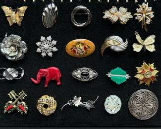 Vintage Costume Jewelry Brooches