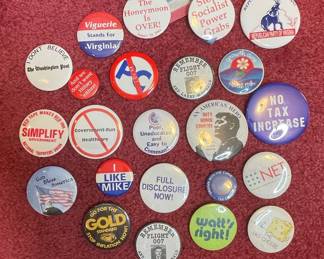 Collection of Vintage Political and Social Issue Buttons