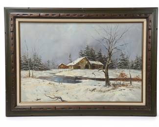 Winter Landscape Oil Painting