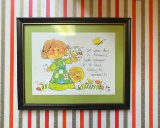Gini "If Your Day Is Hemmed With Prayer" Inspirational Print
