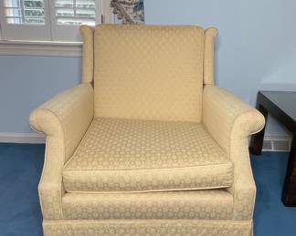 Vintage Upholstered Wingback Armchair