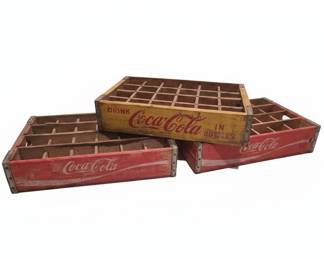 Vintage Coca-Cola Wooden Bottle Crates