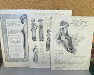 Vintage Fashion Advertising Prints - Forest Mills Underwear & La Vogue Coats & Suits