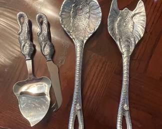 Elephant Motif Serving Utensils