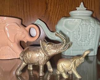 Vintage Brass Elephant Figurines
