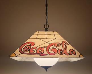 Coca-Cola Stained Glass Style Hanging Lamp