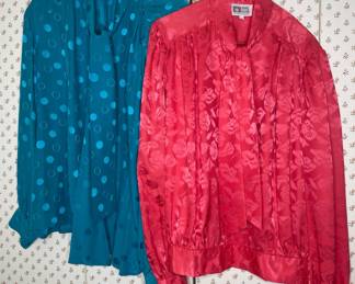 Oleg Cassini and Anne Klein Vintage Blouses