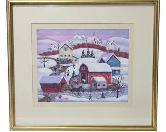Steven Klein Winter Village Folk Art Print