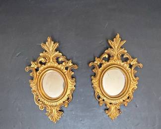 Vintage Mini Rococo Style Wall Mirrors