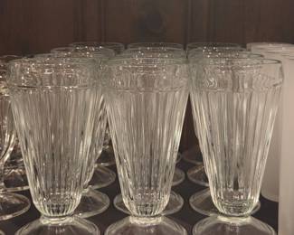Vintage Ribbed Soda Fountain Glasses