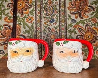Vintage Santa Claus Ceramic Mugs