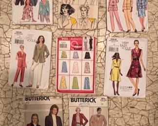 Large Collection of Vintage Butterick and Vogue Sewing Patterns