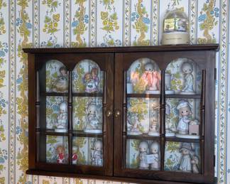 Vintage wall-hanging curio cabinet