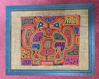 Kuna Mola Textile Panel - "Two Figures"