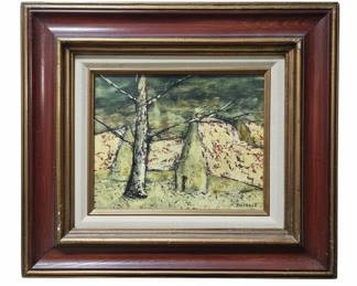 Framed Oil Painting - Stylized Landscape