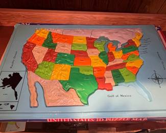 Vintage Playskool United States 3D Puzzle Map
