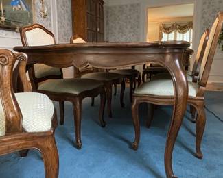 Vintage Henredon French Provincial Style Dining Table
