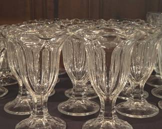 Anchor Hocking "Fountainware" Clear Pressed Glass Sundae Dishes