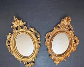 Vintage Mini Florentine Style Wall Mirrors