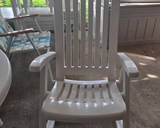 White Resin Rocking Chair