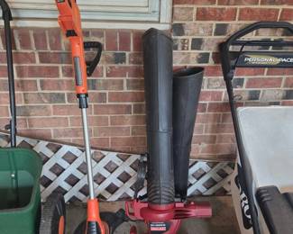 Craftsman Electric Blower/Vac, Black & Decker Trimmer