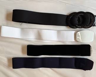 Vintage Elastic Waist Belts with Decorative Buckles