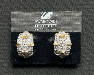 Swarovski Jeweler's Collection Pave Crystal Earrings
