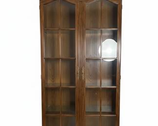 French-Style Wood Curio Cabinet (2)