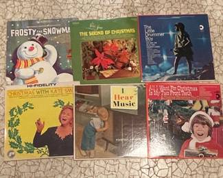 Vintage Christmas Vinyl Record Collection
