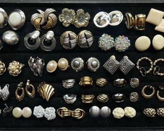 Vintage Costume Clip On Earrings