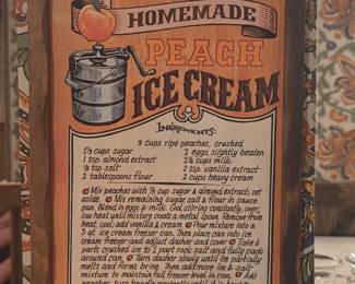 Homemade Peach Ice Cream Recipe Sign